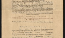 Akt erekcyjny pod wmurowanie tablicy "Pamięci pracowników komunikacji, którzy zginęli w walce z najeźdźcą faszystowsko - hitlerowskim w latach 1939 - 1945"